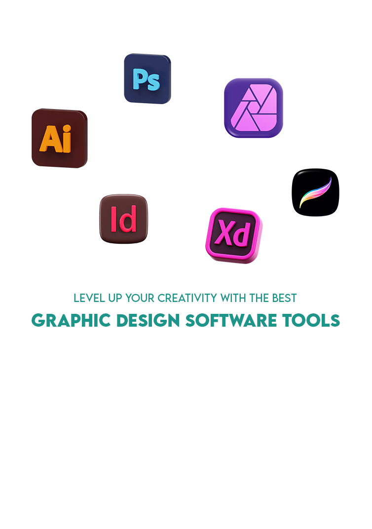 Graphic design software tools overview featuring Adobe, Procreate, and other essential apps to help creatives boost productivity and creativity