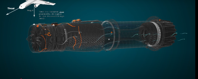 Shenyang ws 10 turbo fan engine product animation