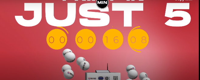 GOLF ball printer product animation for custom print