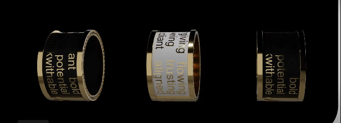 JEWELLRY Product render for naude bourn