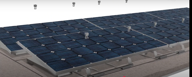 Solar panel installation product animation